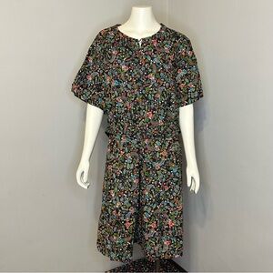 Vintage Floral Paisley Print Dress
